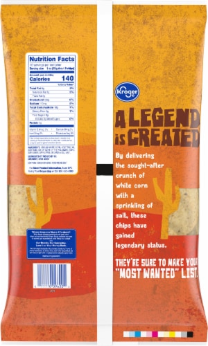 Kroger® White Corn Rounds Tortilla Chips Perspective: left
