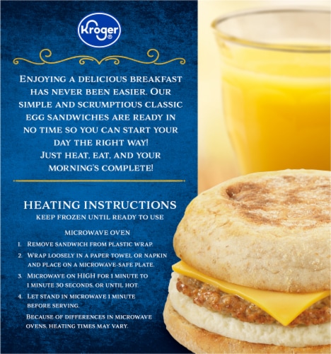 Kroger® Lite Turkey Sausage Egg White & Cheese English Muffin Perspective: left