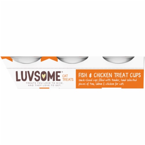Luvsome Fish Chicken Wet Cat Treat Cups 6 ct 0.78 oz Fred Meyer