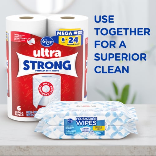 Kroger® Flushable Wipes BIG DEAL! Perspective: left