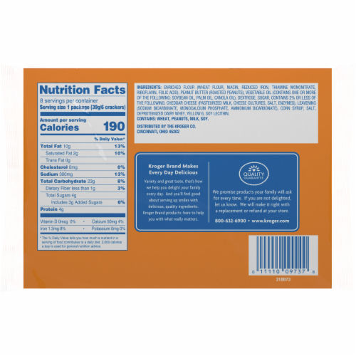 Kroger® Cheese Peanut Butter Sandwich Crackers Perspective: left