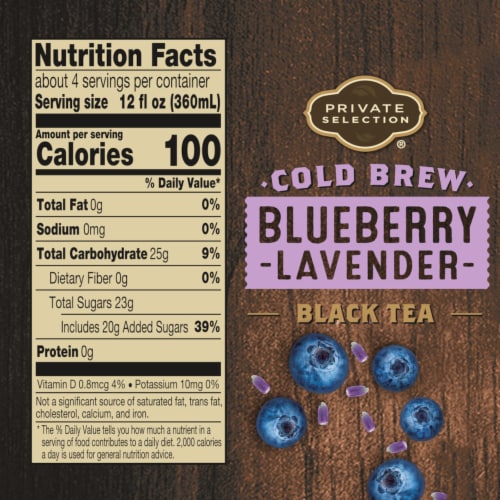 Private Selection® Cold Brew Blueberry Lavender Black Tea Perspective: left
