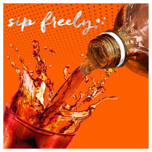 Big K® Orange Zero Sugar Caffeine Free Soda Bottle Perspective: left