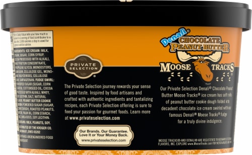Private Selection® Denali® Chocolate Peanut Butter Moose Tracks Ice Cream Tub Perspective: left