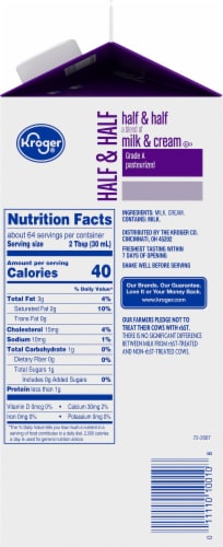 Kroger® Milk Half and Half Half Gallon Perspective: left
