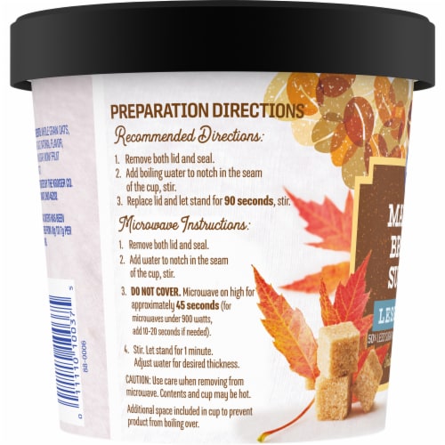 Kroger® Less Sugar Maple & Brown Sugar Instant Oatmeal Cup Perspective: left