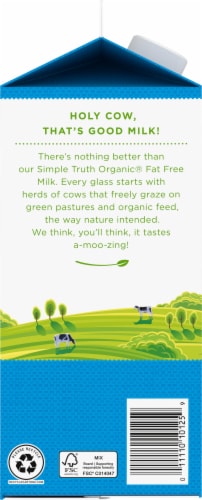 Simple Truth Organic® Fat Free Milk Perspective: left