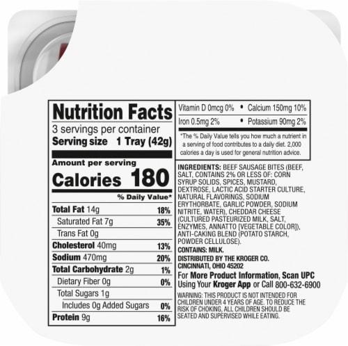 Kroger® Snack Medley's Mild Cheddar Cheese & Beef Sausage Perspective: left