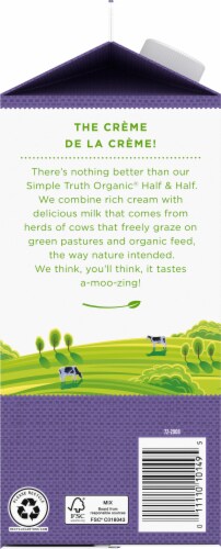 Simple Truth Organic® Half & Half 1/2 Gallon Perspective: left