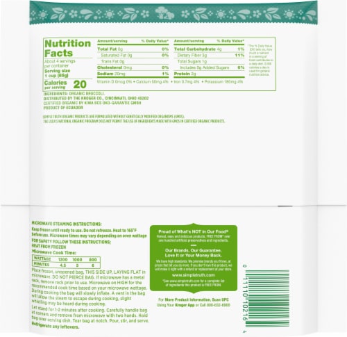 Simple Truth Organic® Frozen Broccoli Florets Perspective: left