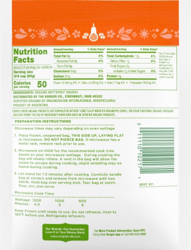 Simple Truth Organic® Frozen Butternut Squash Perspective: left