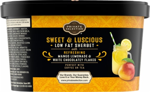 Private Selection® Mango Lemonade with White Chocolatey Flakes Sherbet Perspective: left