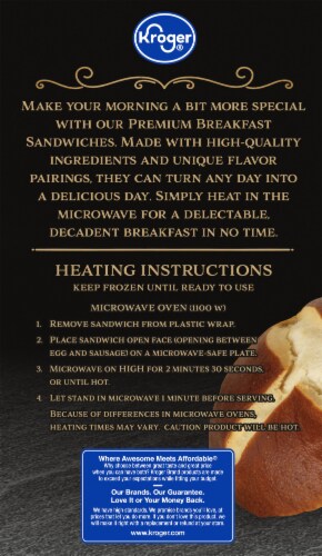 Kroger® Sausage and Egg Pretzel Bun Breakfast Sandwich Perspective: left