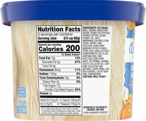 Kroger® Deluxe Fluffernutter Ice Cream Tub Perspective: left