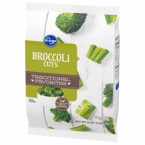 Kroger® Traditional Favorites Frozen Broccoli Cuts Perspective: left