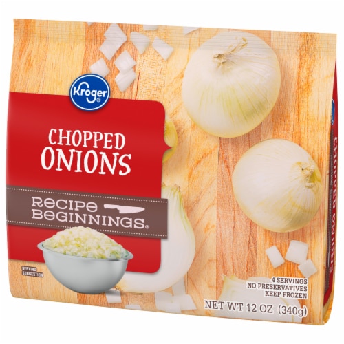Kroger Recipe Beginnings Frozen Chopped Onions Perspective: left