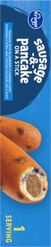 Kroger® Sausage & Blueberry Pancake on a Stick Perspective: left