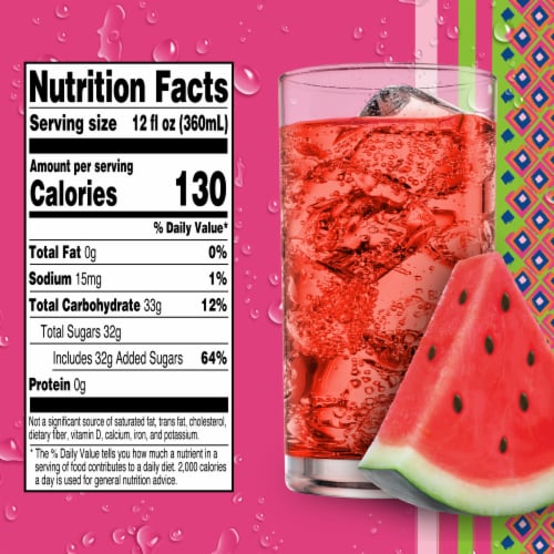 Kroger® Mercado Sweet Watermelon Soda Bottle Perspective: left
