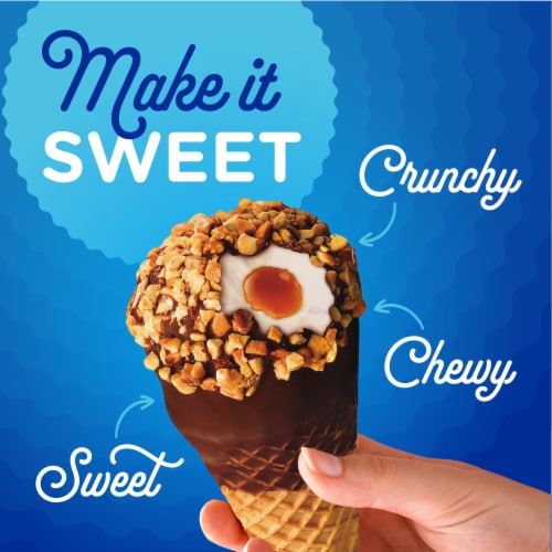 Kroger® Vanilla Caramel Frozen Dairy Dessert Sundae Cones Perspective: left