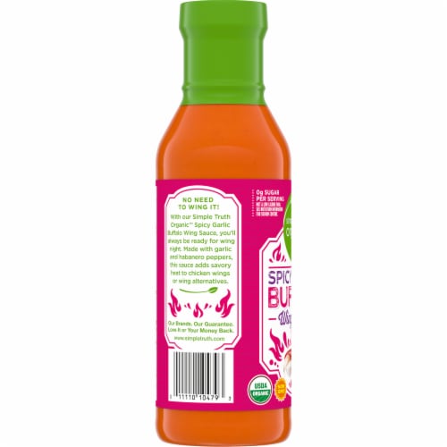 Simple Truth Organic Spicy Garlic Buffalo Wing Sauce Perspective: left