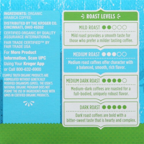 Simple Truth Organic® 100% Peruvian Decaf K-Cup Coffee Pods Perspective: left