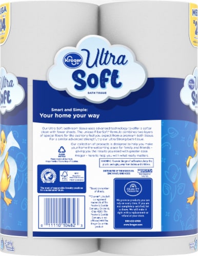 Kroger® Ultra Soft Toilet Paper Mega Roll Perspective: left