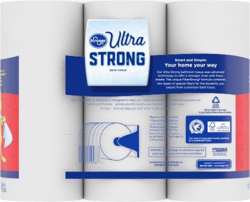 Kroger® Ultra Strong Mega Roll Toilet Paper Perspective: left