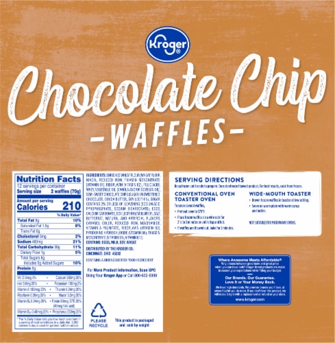 Kroger® Chocolate Chip Waffles Perspective: left