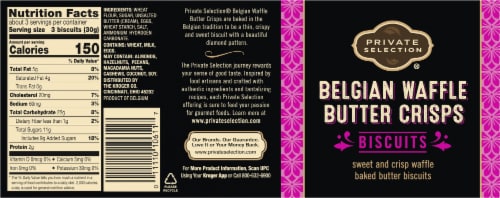 Private Selection® Sweet & Buttery Belgian Waffle Butter Crisps Biscuits Perspective: left