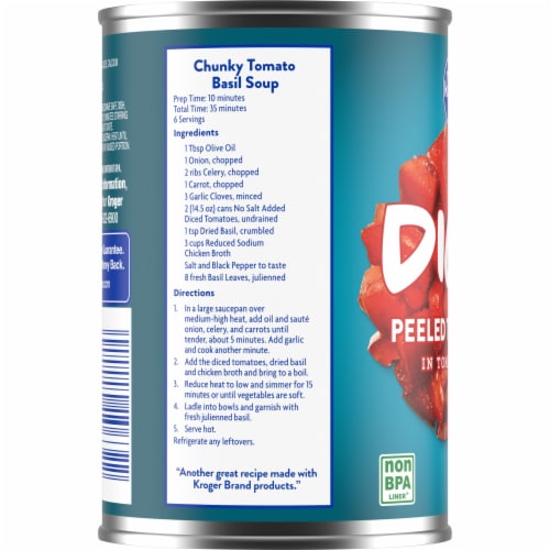 Kroger® Diced Tomato Can Perspective: left