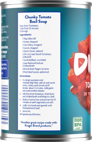 Kroger® Non BPA Liner Diced Tomatoes Perspective: left