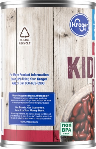 Kroger® No Salt Added Dark Red Kidney Beans Perspective: left
