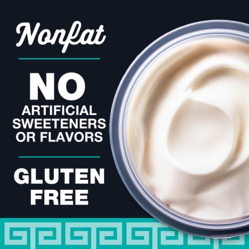 Kroger Plain Nonfat Greek Yogurt Tub Perspective: left