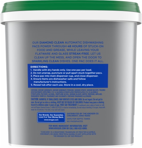 Kroger® Diamond Clean Dishwasher Detergent Pods BIG DEAL! Perspective: left