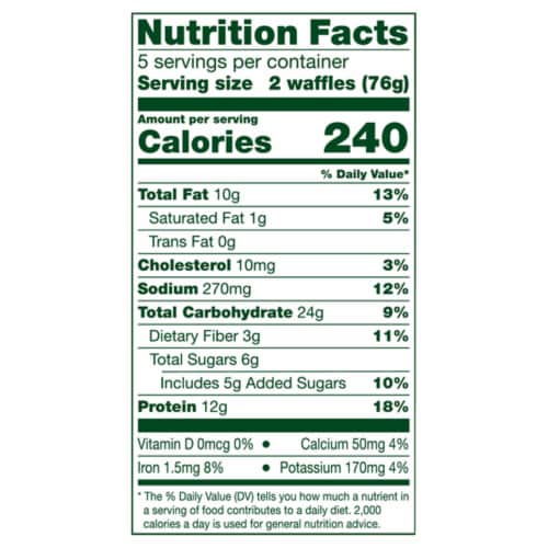 Simple Truth® Buttermilk Vanilla Protein Waffles Perspective: left