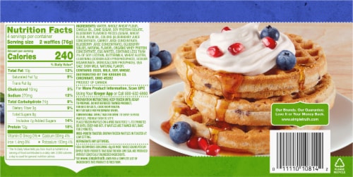 Simple Truth® Blueberry Protein Waffles Perspective: left