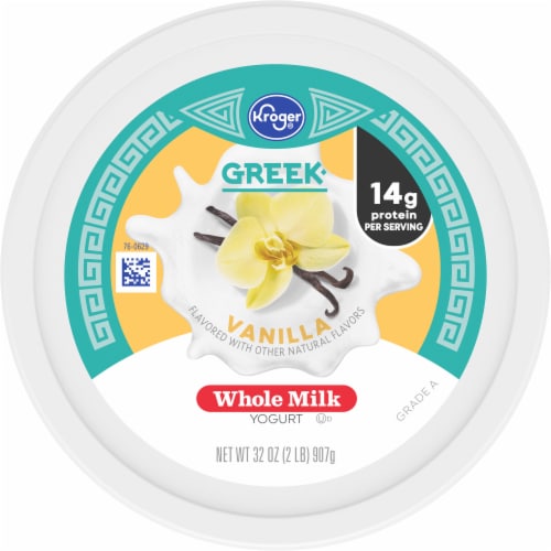 Kroger® Vanilla Whole Milk Greek Yogurt Tub Perspective: left