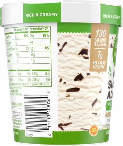 Simple Truth® No Sugar Added Mint Chip Frozen Dairy Dessert Pint Perspective: left