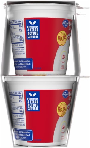 Kroger Carbmaster Strawberry Low Fat Yogurt Cups Perspective: left