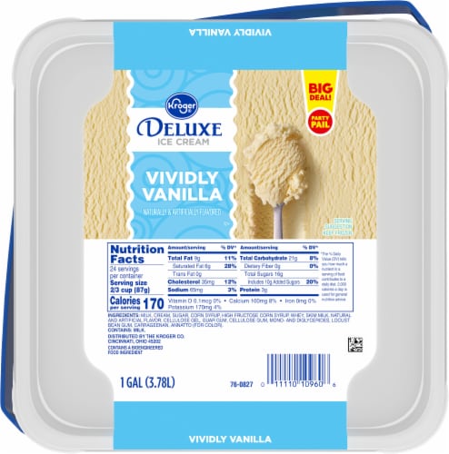 Kroger® Deluxe Vividly Vanilla Ice Cream Party Pail BIG DEAL! Perspective: left