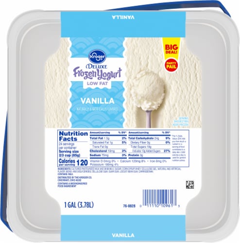 Kroger® Deluxe Low Fat Vanilla Frozen Yogurt Party Pail BIG DEAL! Perspective: left