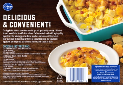 Kroger® Farmhouse Bacon Potato & Cheese Egg Bake Perspective: left