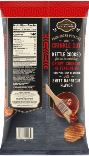 Private Selection® Sweet Barbecue Crinkle Cut Kettle Chips Perspective: left