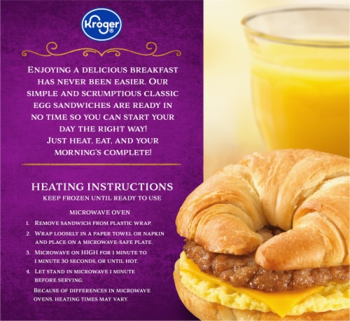 Kroger® Croissant Sausage Egg + Cheese Sandwiches Perspective: left