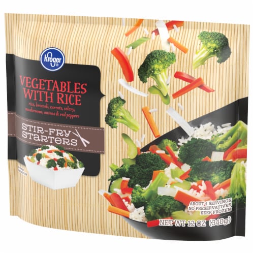 Kroger® Stir-Fry Starters Frozen Vegetables with Rice Perspective: left