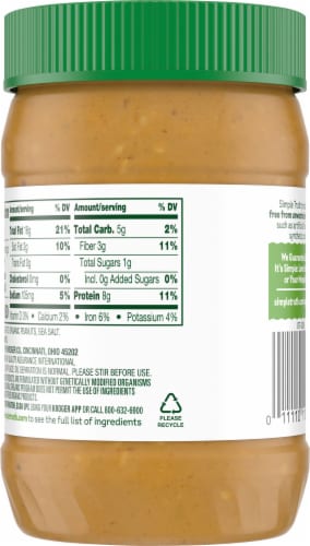 Simple Truth Organic® Peanut Butter Crunchy Perspective: left