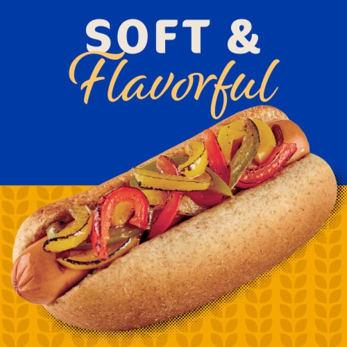 Kroger® 100% Whole Wheat Hot Dog Buns Perspective: left