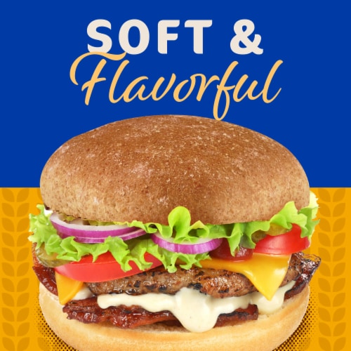Kroger® 100% Whole Wheat Hamburger Buns Perspective: left