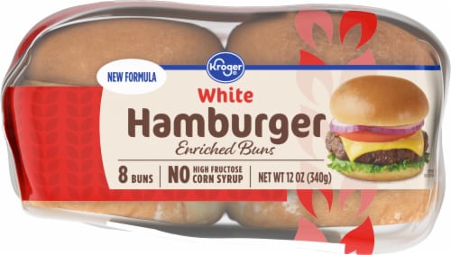 Kroger® White Hamburger Bun Perspective: left