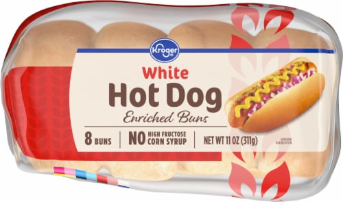 Kroger® White Hot Dog Buns Perspective: left